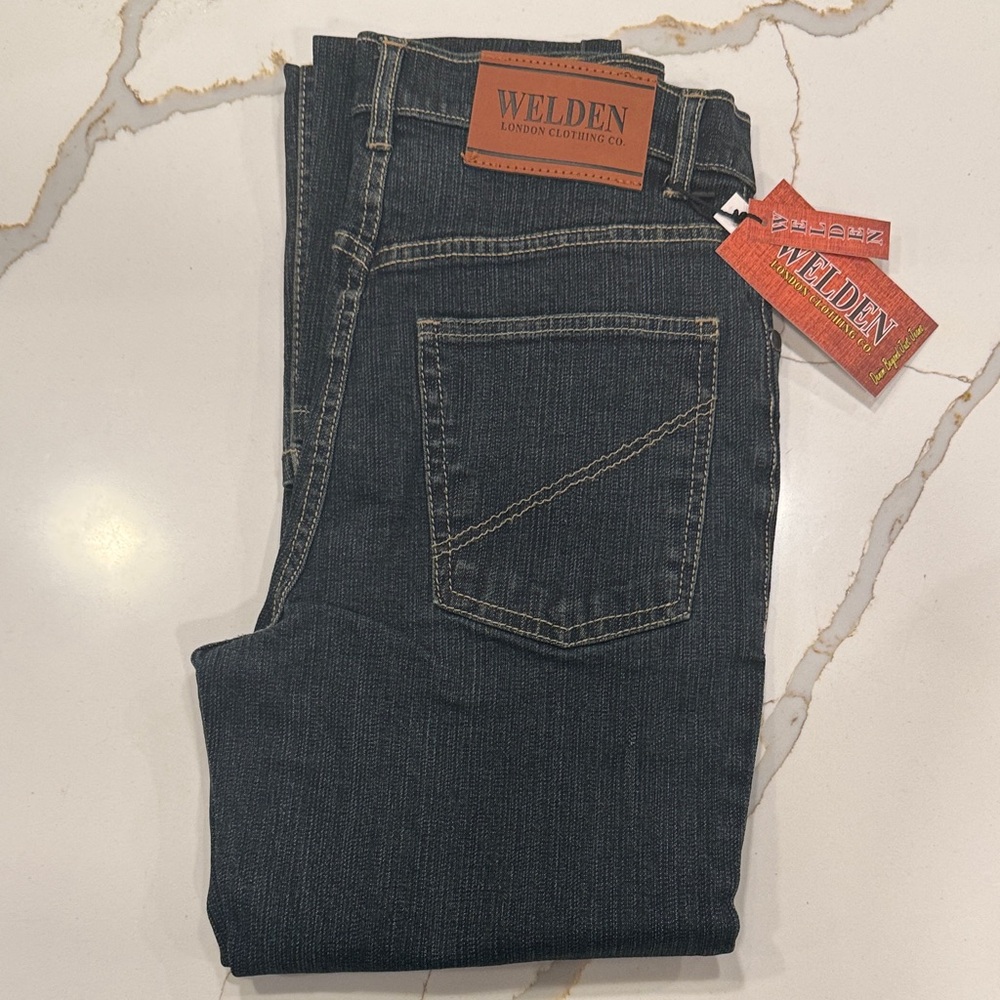 Women's Straight Leg Jeans - Dark Blue